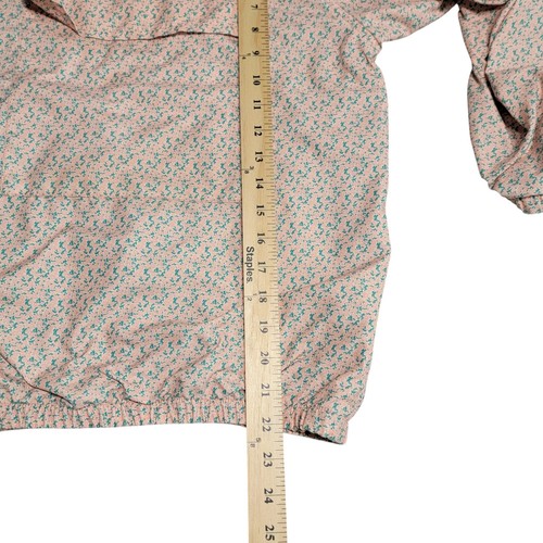Fin & Vince Windbreaker Girls 10/11 Years Sunset Floral Hooded Peach Anorak - Picture 13 of 13