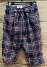 Zara Baby Girls Casual Dress Plaid Pants Pockets Simply Adorable  9 - 12 Months