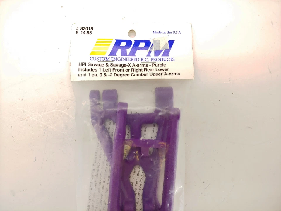 *ULTRA RARE* PURPLE RPM ARMS 82018 FOR HPI SAVAGE / SAVAGE-X Left Front Right Re - Image 2 of 4
