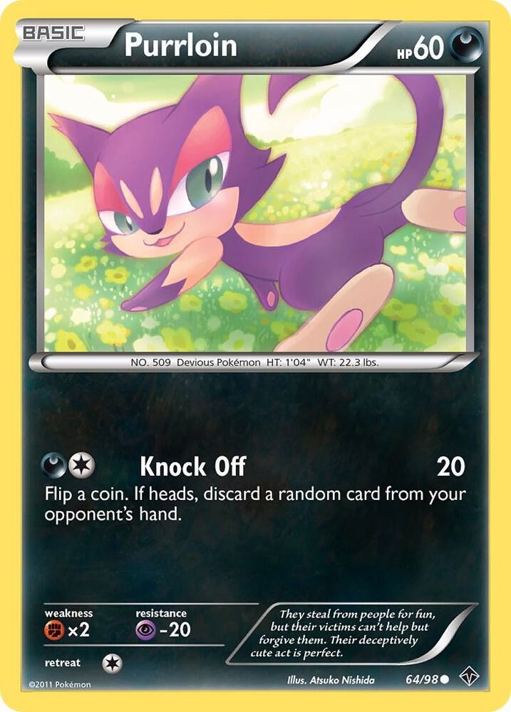 Purrloin 64/98 Common Emerging Powers Pokemon NM/LP
