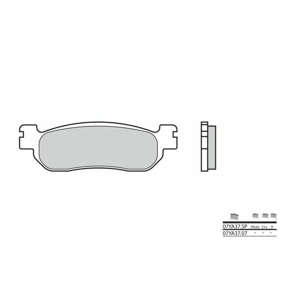 Brembo Organic Brake Pads 07YA3707 For Motorcycle Scooter Parts