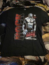 2024 WWE The Rock Team Bring It Graphic T-Shirt Men’s XL Black Dwayne Johnson