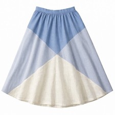 Vintage 70s Vicky Vaughn Junior Patchwork Prairie Skirt USA Youth 10