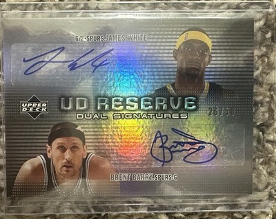 2006-07 UD Reserve Dual Signatures Brent Barry/James White Auto #26/50 Spurs