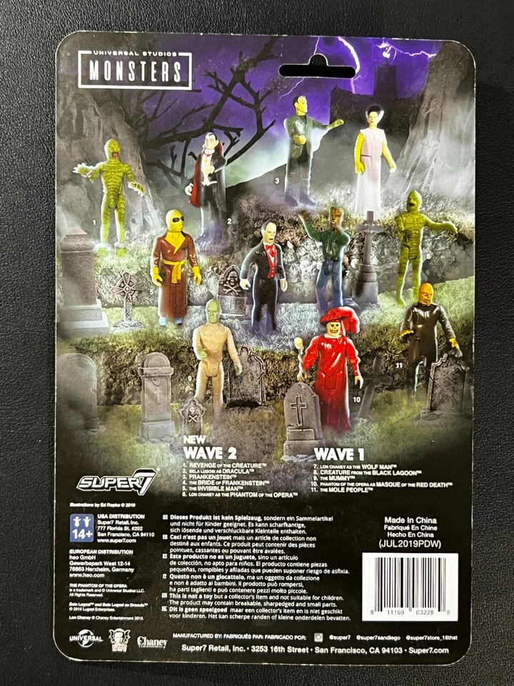 NIB 2019 Super7 Universal Monsters Wave 2 Phantom of the Opera Action Figure - Image 2 of 2