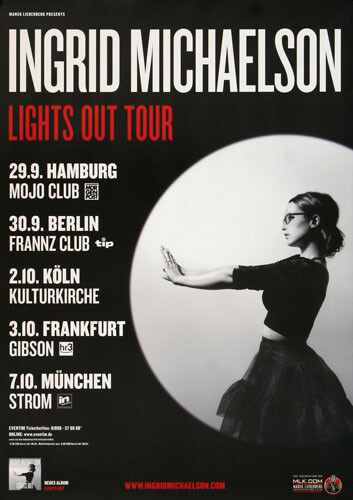 Ingrid Michaelson - Lights Out Tour, All Cities 2014 | Konzertplakat | Poster-image