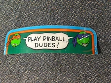 DATA EAST TEENAGE MUTANT TURTLES PINBALL MACHINE BACKBOX TOPPER PLASTIC USED