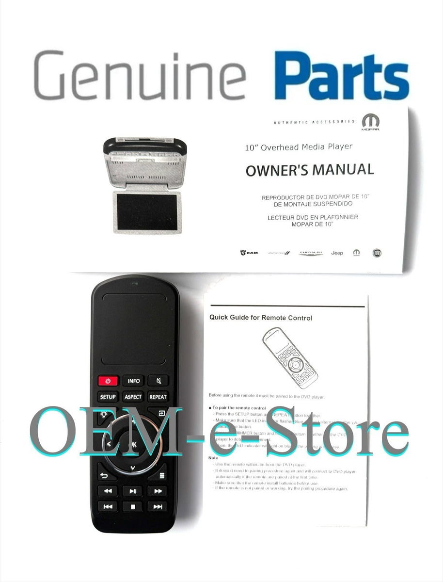 2019-2025 Chrysler Pacifica Overhead DVD Entertainment System
