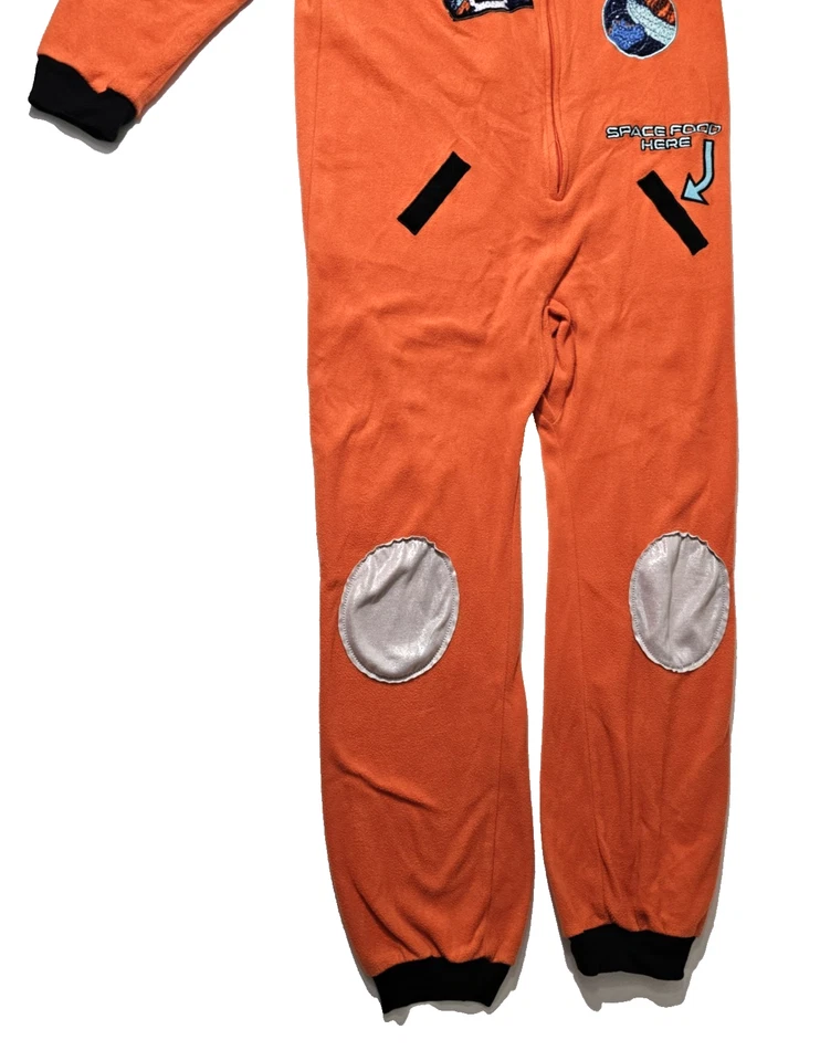 Ropa de dormir con capucha polar naranja CAT & JACK para niños Space Explorer talla L (12/14) Foto 4 de 4