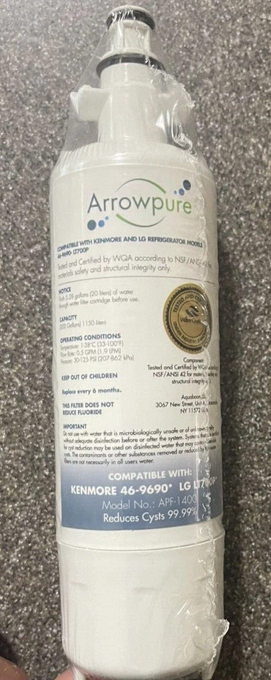 Arrowpure APF-1400 Compatible Refrigerator Water Filter, LG LT700P - Image 2 of 4