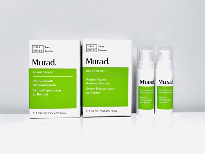 2 Murad Resurgence Retinol Youth Renewal Serum Sample 0.17 oz / 5 ml * 2 = 10 ml