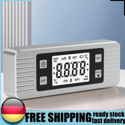 Digital Protractor Magnetic Level Angle Slope Test Ruler 360 Degree Bevel Gauge
