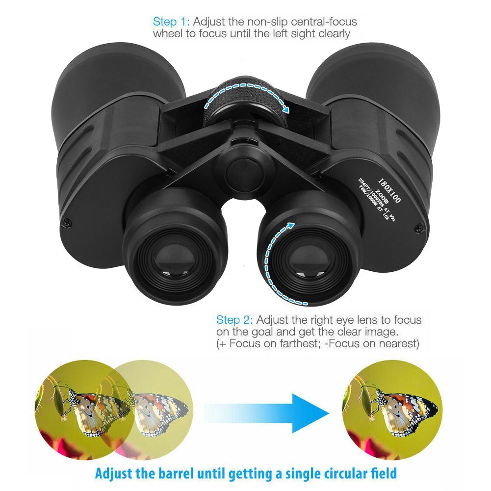180x100 Zoom Powerful Binoculars Telescope Day/Night Vision Optics