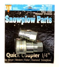 Quick coupler, 1/4",Snow Plow, Meyer 15072, Western 25232, Buyers 1304025