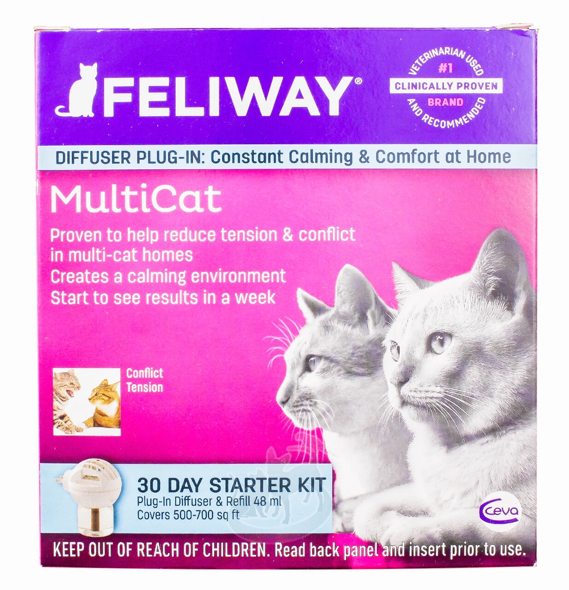 Feliway Friends 30 Days Calming Starter Kit with Plug in Diffuser and  Refill 48ml