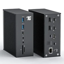 Tiergrade USB C Docking Station Dual Monitor for Windows/macOS, 17 in 1 Triple D
