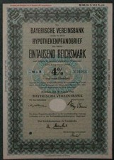 Bayerische Vereinsbank Hypothekenpfandbrief Ser. 18 4 % 1940 1000 RM