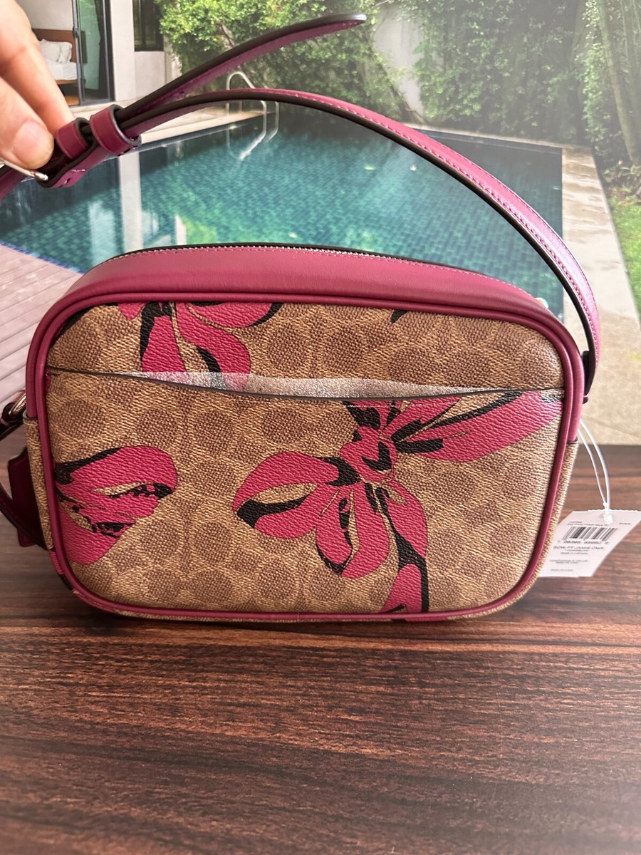 COACH CZ769 Jamie Camera Bag In Signature Canvas & Leather Bow