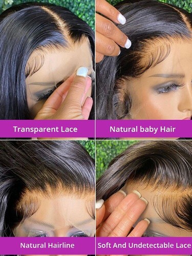 straight bone human hair lace front wig Brazil 13x4 13x6 front human hair wig - Picture 16 of 22