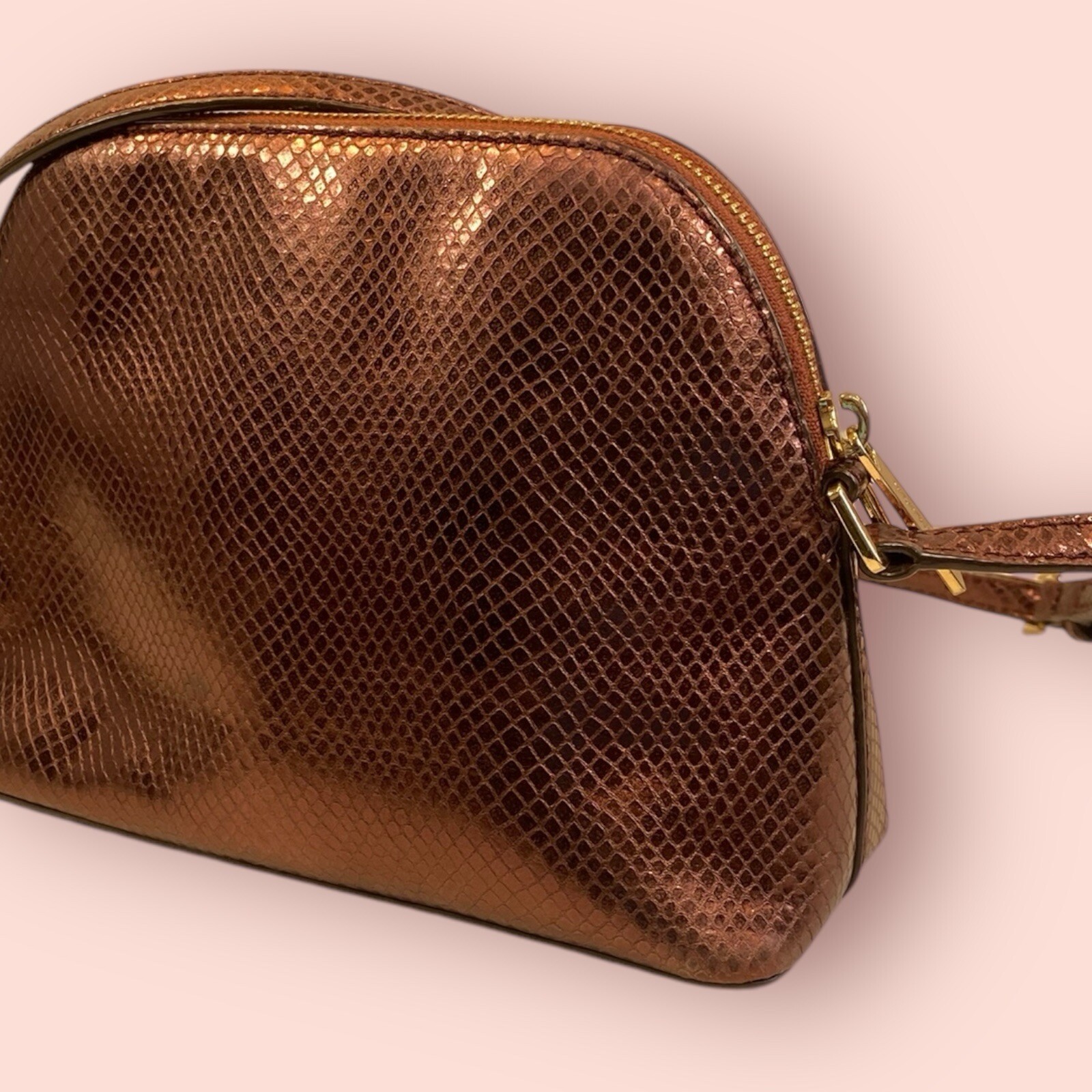 MICHAEL KORS Small Adele Dome Embossed Leather Cr… - image 2