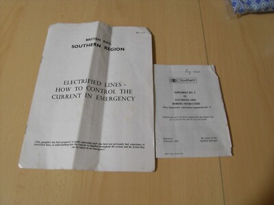 British Rail Southern Rail Electrified Lines Manuals/Instructions 1980's