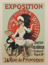 EXPOSITION WILLETTE ORIGINAL LITHOGRAPH OF POSTER by Jules Cheret 1896