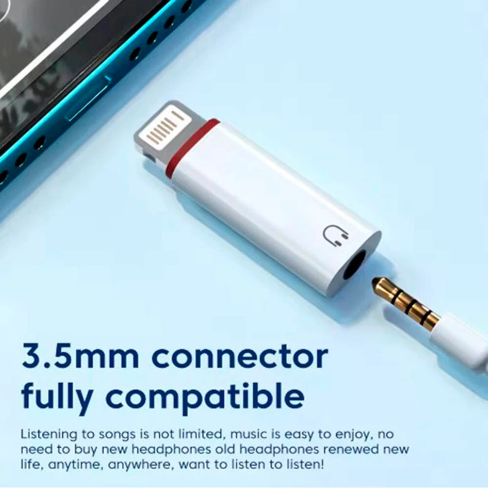 8 pin Adapter for iPhone SAMSUNG Huawei USB-C/iOS Headphone Connector 3.5mm Jack - Image 3 of 4