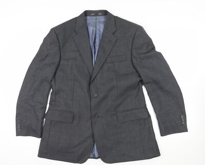 Grauer Wollblazer von Berwin & Berwin, Größe M, Zweiknopf
