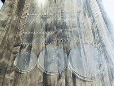 Durable Food Grade Round Clear Acrylic Cake Discs Essentials Kit