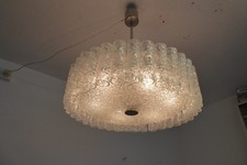 DORIA DECKENLAMPE LAMPE GLAS RÖHRCHEN 60er 70er  KRONLEUCHTER  O