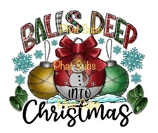 Sublimation Print Balls Deep Into Christmas Ready To Press Heat Transfer