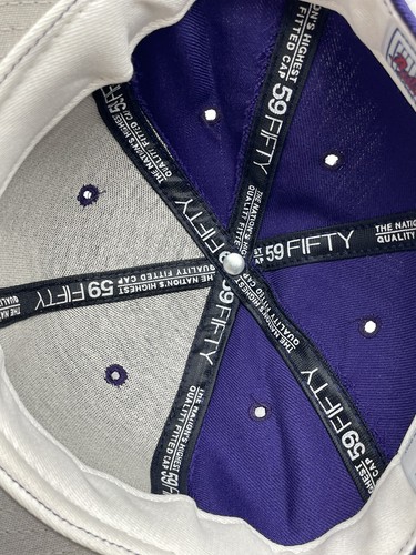 VINTAGE 90's NEW ERA ARIZONA DIAMONDBACKS PURPLE 5950 DIAMOND 7-1/8 DEADSTOCK - Picture 11 of 12