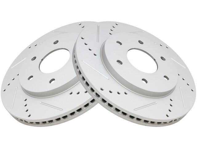 TRQ 2-Piece Front Brake Rotor Set for 2005 Nissan Armada 51NDPR