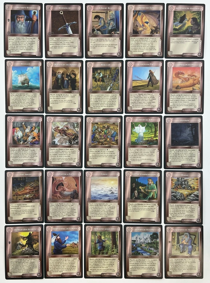 Middle Earth CCG: The Dragons 1996 Complete Set NEAR MINT LORD OF THE RINGS (B) - Image 2 of 4