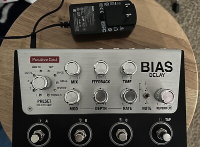 Positive Grid BIAS Delay Pro Pedal with 4 Delay Types and 4 Foot Switches