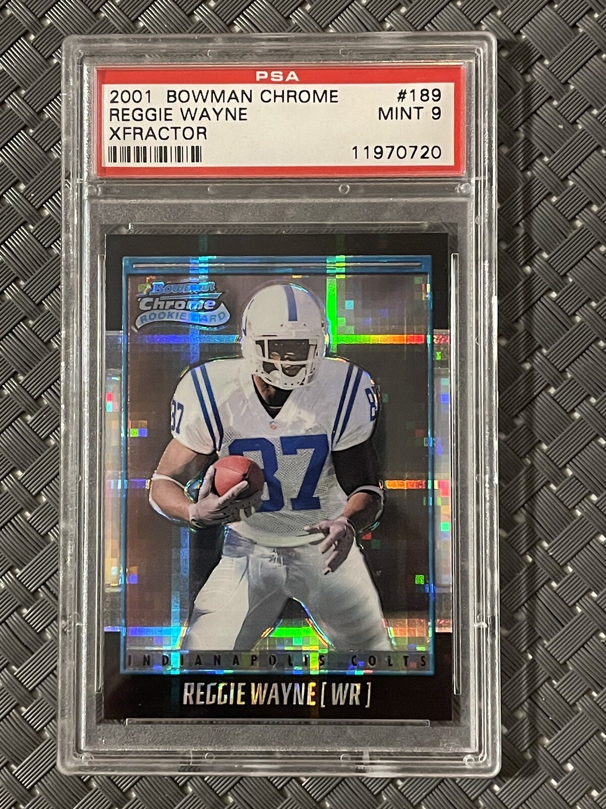 2001 Bowman Chrome Reggie Wayne XFractor PSA 9 Mint Rookie XFractor Refractor