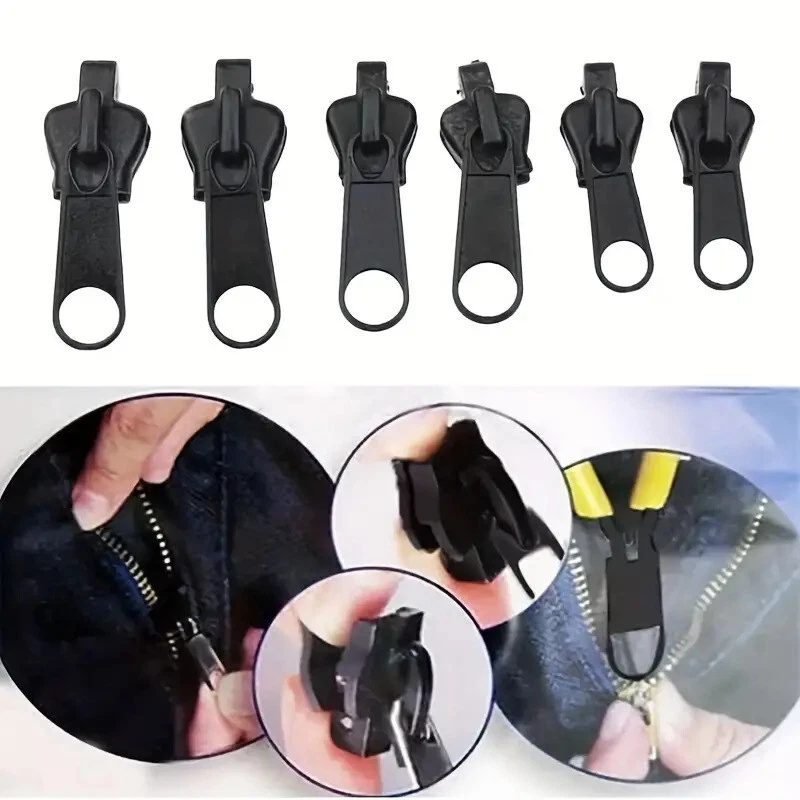 12 Reißverschluss Zipper Ersatz Anhänger Griff Schieber Verschluss Reparatur Set - Bild 4 von 4