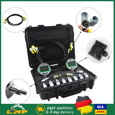 Hydraulic Digital Pressure Gauge Test Kit 80MPA/12000PSI For Common Excavator EU