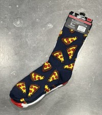 Happy Threads 2 Pairs Boys Crew Socks Hamburger, Pizza Themed Boys Size 4-10