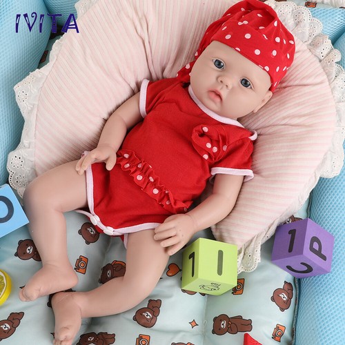 Ganzkörpersilikon Realistisch Reborn Baby Puppen Mädchen 20''Kinder Spielkamerad - Picture 5 of 12