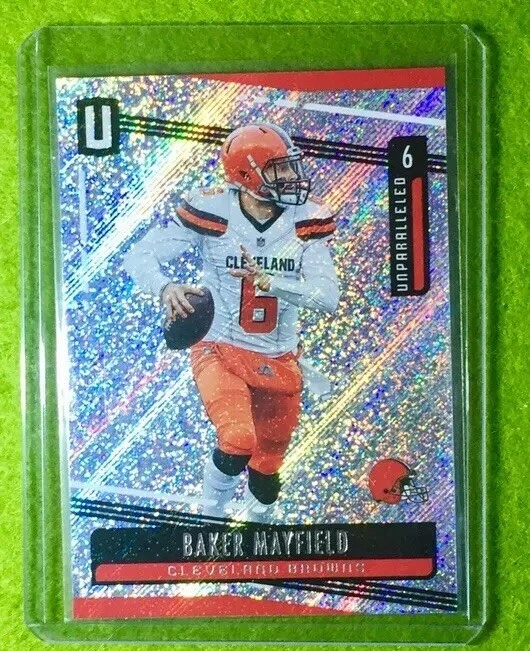 BAKER MAYFIELD PRIZM CARD JERSEY #6 REFRACTOR CLEVELAND BROWNS 2019 Unparalleled