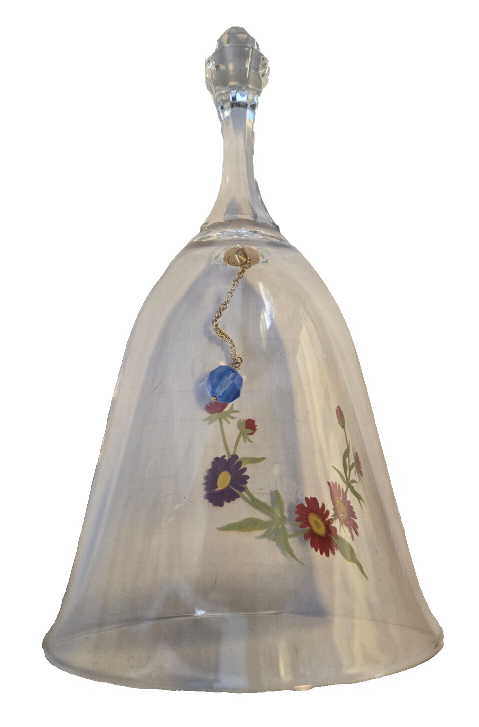 Vintage Avon 24% Full Lead Crystal Floral Bell   6"