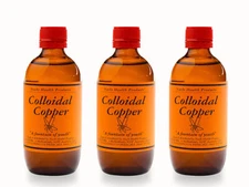 Pure Colloidal Copper 80PPM Dietary Finest Mineral Supplement 200ml 3 Pieces