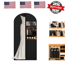 Garment Bags for Travel Hanging Clothes, 55" Suit Bag for Closet Storage, L...