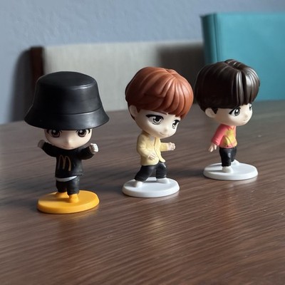 McDonald s TinyTAN x BTS 2025 Happy Meal Figures - Lot of3 (Throwback Edition)