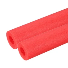 2Pcs 1-3/16"(30mm)IDx3.3FTx2.76" Pipe Insulation Foam Tube Pool Noodles Red