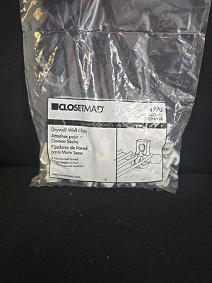 Closetmaid 1770 Preloaded Drywall Back Wall Clips, 48 Pack FREE SHIPPING