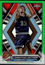Christian Laettner 2023-24 Topps Chrome Green Logo Refractors Timberwolves #36