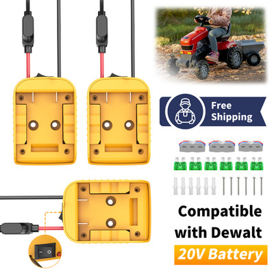 3-Pack Battery Adapter with Switch For Dewalt 20V Battery, for DIY Projects