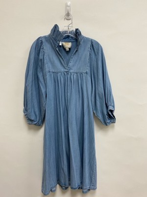 emily grey blue dress Kingsley Pleated Column Dress main image 1